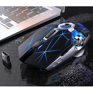 Bentoben Wireless Optical 2.4G Usb Gaming Muis 1600Dpi 7 Kleur Led Backlit Oplaadbare Stille Muizen Voor Pc Laptop
