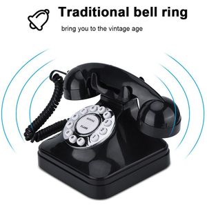 WX-3011 Retro Vintage Telefoon Zwart Multifunctionele Plastic Nummer Opslag Thuis Kantoor Telefoon Bedrade Vaste Vaste Telefoon