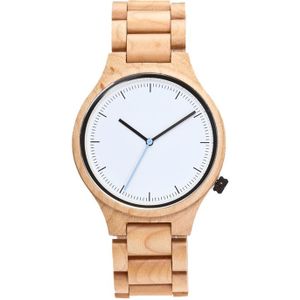 Alk Vision Natuur Maple Mannen Horloges Voor Vrouwen Eenvoudige Houten Wijzerplaat Gezicht Hout Band Quartz Horloge Voor Lover Relogio Feminino