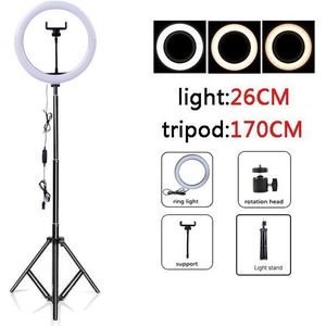 Selfie Ring Licht Met Statief Licht Velg Voor Mobiele Cirkelvormige Lamp Licht Voor Video Schieten Studio Photo Light Ringh rong