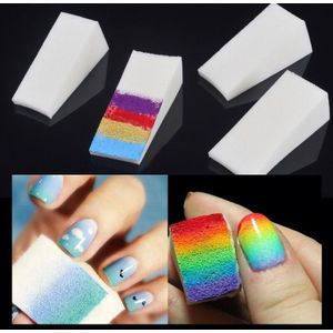 50Pcs Gradient Nails Soft Sponzen Voor Nagellak Kleur Vervagen Vrouw Diy Acryl Make Manicure Nail Art Accessoire