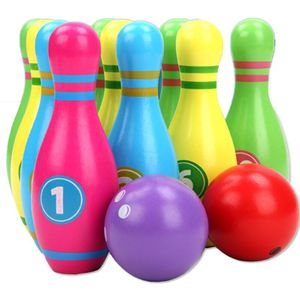 Kids Bowling Speelgoed Set ,10 Kleurrijke Pinnen 2 Ballen, Peuters Speelgoed Gedrukt Met Nummer, Voor Jongens Meisjes 1-6 Jaar Oud