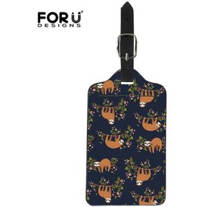 Forudesigns Reizen Accessoires Bagage Tags Leuke Bloemen Luiaard Koffer Id Adres Holder Bagage Boarding Draagbare Label