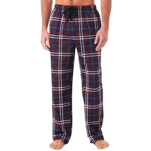 Mannen Thuis Broek Katoen Flanel Herfst Winter Warm Slaap Bodems Mannelijke Plus Size Plaid Print Nachtkleding Pyjamabroek Voor mannen