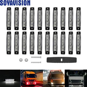 20Pcs 6 Led Auto Truck Trailer Side Marker Indicatoren Licht Lamp 24V Super Heldere Licht Lage stroomverbruik Waterdicht