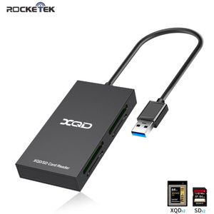 Rocketek Dual Xqd Kaartlezer, Sd Geheugenkaart Lezen, 4 In 1 Usb Xqd Kaartlezer Voor Sony M/G Serie Voor Windows/Mac Os Computer
