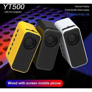YT500 Mini Projector Home Theater Video Beamer Ondersteunt 1080P Usb Audio Draagbare Home Media Player Ingebouwde Composiet membraan