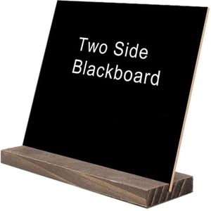 1Set Houten Tafelblad Schoolbord Dubbelzijdig Bord Message Board Kinderen Kids Toy