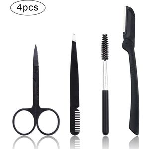 4/6/8/11Pcs Wenkbrauw Shaper Set Wenkbrauw Cutters Gezicht Scheerapparaat Ontharing Scheermes Pincet Brow trimmer Schaar Kam Vrouw Make-Up
