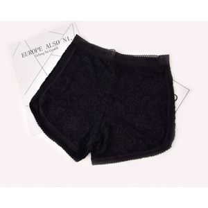 Linbaiway Zomer Kant Safty Shorts Broek Voor Vrouwen Naadloze Zwart Veiligheid Broek Shorts Onder Rok Vrouwelijke Kant Ondergoed