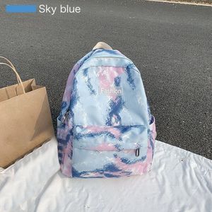 Ins Vrouwen Rugzak Tie Dye Gemengde Kleur Vrouwen Schoudertas Mode Schooltas Voor Tiener Meisje Kinderen Rugzakken Reizen tas