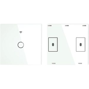 RF433 Mhz Draadloze Wall Panel Zender Schakelaar Afstandsbediening Werk Met Wifi Slimme Controle Sticky Schakelaar Ontvanger