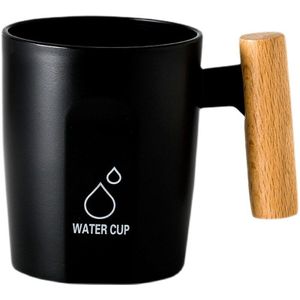 Mondwater Cup Houten Handvat Eenvoudige Home Badkamer Koppels Dental Cilinder Plastic Creatieve Draagbare Ins Reizen Japanse