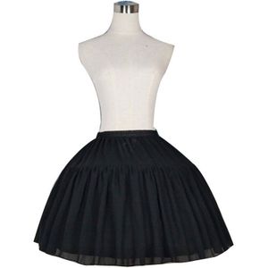 Zwart Wit Baljurk Korte Jurk Onderrok Cosplay Petticoat Chiffon Tow Bones Lolita Petticoat Ballet Rockabilly Crinoline