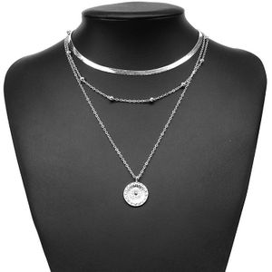 Mode-sieraden Ketting Multi-layer Lotus Hanger Ketting Vrouwelijke Hals Ketting Statement Ketting Vrouwen Accessoires