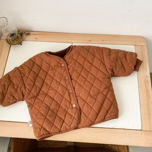 Baby Jongens En Meisjes Winter Warm Korte Bontjassen V Kraag Kids Vest Bovenkleding Gewatteerde Dubbelzijdig Katoenen Jas peuter