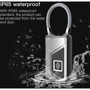 L1 USB Oplaadbare Smart Keyless Vingerafdruk Slot IP65 Waterdicht Anti-Diefstal Beveiliging Hangslot Deur Bagage Case Lock