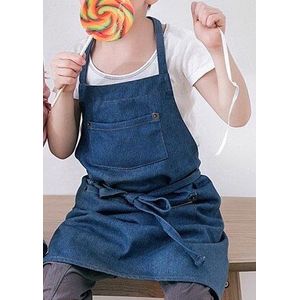 Opgewaardeerd Katoen Denim Kinderen Schorten Uniform Unisex Jeans Kids Schorten Voor Schilderen Tuinieren Keuken Koken Schortjes