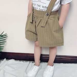 Kinderen Casual Shorts Baby Jongens Gestreepte Overalls Korte Broek Kinderen Katoenen Jarretel Capri Broek Peuter Broek