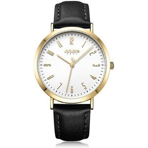 Julius Grote Wijzerplaat Snoep Kleur Eenvoudige Vrouw Horloge Mode Lederen Waterdichte Quartz Horloges Casual Student Horloge Meisje