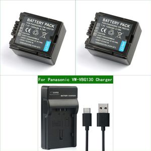 VW-VBG130 VBG130 Digitale Camera Batterij + Lader Voor Panasonic Sdr H40 H48 H50 H60 H68 H80 H90 Hdc HS700 TM200 TM300 TM700