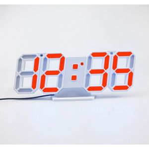 Moderne 3D Led Digitale Wandklokken Snooze Functie Usb Opladen Ingebouwde Batterij Bureau Tafel Wekker Nachtlampje Voor Thuis decor
