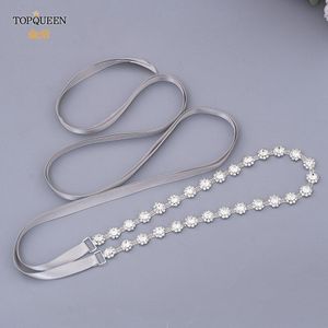 Topqueen S378 Bridal Riemen Crystal Bruidsmeisje Riem Wit Accessoires Zilveren Sash Dunne Womens Jurk Riem Trouwjurk Accessoire