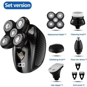 Multifunctionele Grooming Kit Elektrische Scheerapparaat Nat Droog Voor Mannen Scheerapparaat Oplaadbare Bald Head Scheren Machine Baard Trimmer