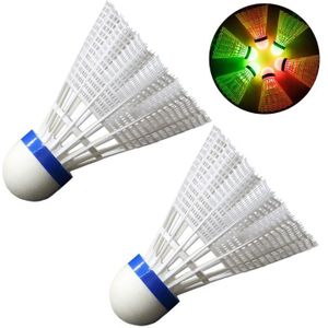 2 Stuks Led Verlichting Badminton Birdies Glow In The Dark Night Nylon Shuttle Voor Outdoor Indoor Sport Activiteiten