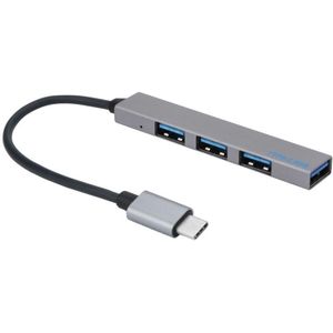 Type-C Tot 4 Usb Hub Expander Ultradunne Mini Draagbare 4-Port Usb 3.0 Hub Usb power Interface Voor Mac-Book Laptop Tablet Computer