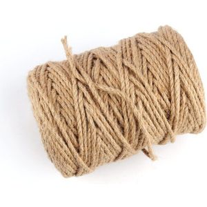 1Roll 100M Natuurlijke Jute Hennep Touw Thuis Decoratie Retro Style Diy Craft Cord Decoratieve Touw 1/1.5/2/3/4 Mm Diameter Handgemaakte