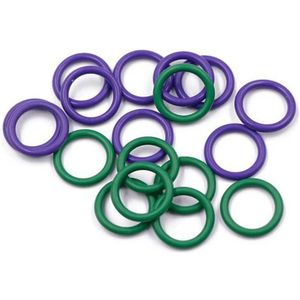 270 Stks/partij Paars Groen Rubber O Ring Assortiment Washer Pakking Afdichting O-Ring Kit 18 Maten Met Plastic Doos