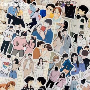 62Pcs Ins Paar Sticker Diy Scrapbooking Journal Base Collage Dagboek Gelukkig Plan Seal Decoratie Sticker