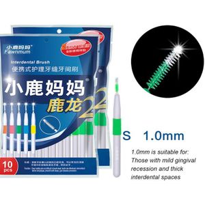 Fawnmum 10 Stks/set Siliconen Interdentale Borstels Super Zachte Tandenstokers Borstel Tanden Care Floss Tandenstokers Orale Gereedschap