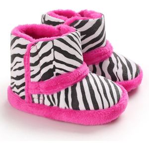 Pasgeboren Baby Luipaard Print Bloemen Wol Baby Katoen Gevoerde Schoenen Laarzen Voor Winter En Sneeuw