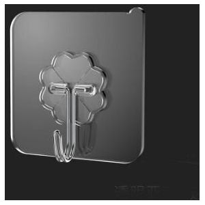 20Pcs Transparante Muur Haken Waterdicht Oilproof Zelfklevende Haken Herbruikbare Naadloze Opknoping Haak Voor Keuken Badkamer Office