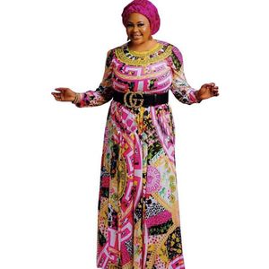 Afrikaanse Print Jurken Voor Vrouwen Dashiki Kerst Moslim Maxi Jurk Afrika Kleding Mode Robe Kleding Afrikaanse Jurk Voor Lady