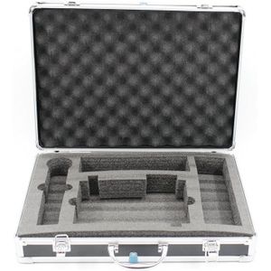 Draagbare Aluminium Microphon Doos Veiligheid Apparatuur Toolbox Instrument Box Storage Case Koffer Slagvast Case Met Spons