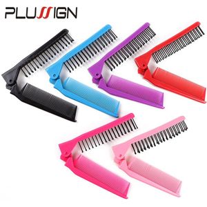 Professionele Plussign Draagbare Reizen Vouwen Haar Borstel Compact Pocket Haar Kam Double Headed Anti Statische Kam 6 Kleuren