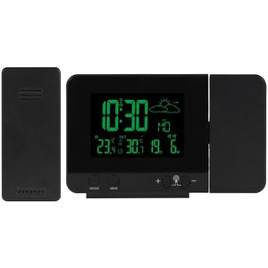 Fanju Projectie Wekker Digitale Horloge Kalender Temperatuur Meter Weersverwachting 8 Kleur Display Elektronische Tafel Klokken