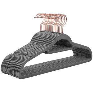 20Pack Fluwelen Hangers Antislip Vilt Hangers, Ruimtebesparende Kleerhangers Stroomden Hangers Voor Jassen