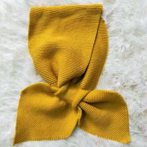 Koreaanse Vrouwen Strik Cross Knit Ring Hals Sjaals Mode Vrouwelijke Herfst Winter Effen Kleur Elastische Zachte Wol Warme Sjaal