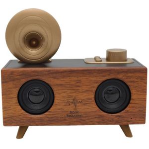 Krachtige 10W Bluetooth Speakers Retro Bluetooth Speaker Super Bass 3D Surround Sound Subwoofer Ondersteuning Usb Tf Card Radio