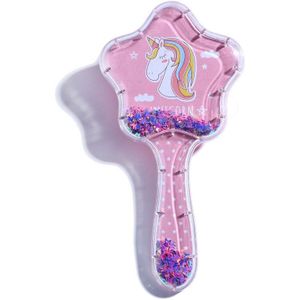 Leuke Ster Eenhoorn Haar Borstel Pailletten Anti-Statische Haarborstel Glitter Massage Kam Douche Detangling Hair Brush Salon Styling Tools