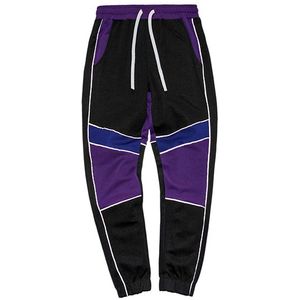 GROTE LABLE Casual Patchwork Joggers Joggingbroek mannen Hip Hop Mode Track Broek Mannelijke Streetwear Elastische Taille Broek 8840W