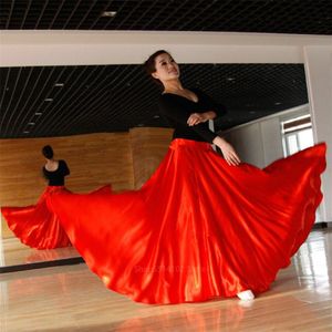 Spaanse Flamenco Kostuum Performor Jurk Vrouwen Meisje Gyspy Ballroom Festival Prestaties Dans Dragen Een Stuk Bandage Effen Rok