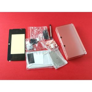 1 Set Volledige Complete Behuizing Shell Case Met Screen Lens Voor 3DS Case Cover Vervanging Reparatie Onderdelen Met Knoppen Kit + 3M Sticker