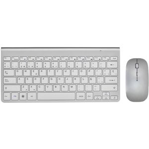 Spaanse Tekens Draadloze Toetsenbord En Muis 2.4G Slanke Compacte Rustige Kleine Toetsenbord En Muis Combo Voor Windows Laptop Pc