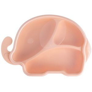 Cartoon Olifant Baby Plaat Anti-Brandwonden Anti Babyvoeding Stuff Zachte Siliconen Kinderen Plaat Voor Babyvoeding gerechten Kom Servies