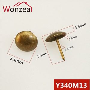100Pcs Kleine Antieke Brons Bekleding Nail Sieraden Wijn Case Box Sofa Decoratieve Tack Stud Punaise Doornail Hardware